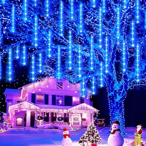 Blingstar Meteor Shower Lights Outdoor Christmas Lights, 16 Inch 10 Tubes 360 LEDs Falling Rain...