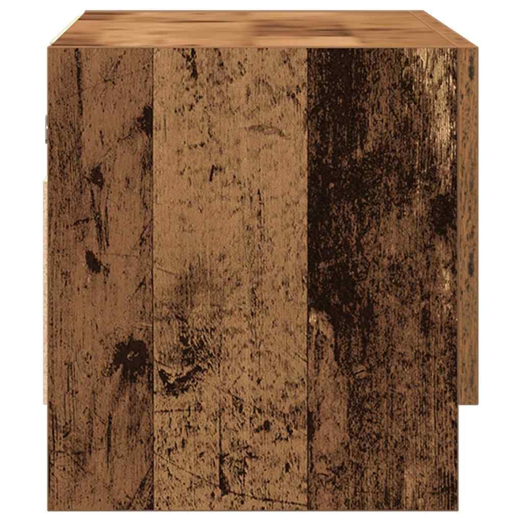 Gecheer Armadio Legno Vecchio, Organizer per Abbigliamento con Asta Appendiabiti 70x32,5x35 cm in Truciolato e Metallo, Armadio da Camera da Letto per Uomo e Donna