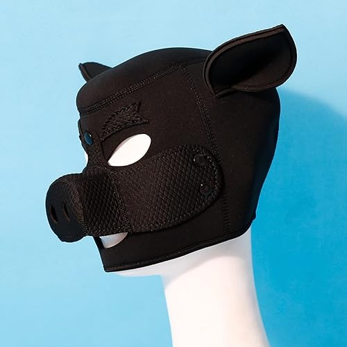 Miniatura 3 de Máscara de cerdito Máscara de cabeza completa de neopreno Máscara de cabeza de animal Máscara de disfraz de cabeza de cerdo Máscaras