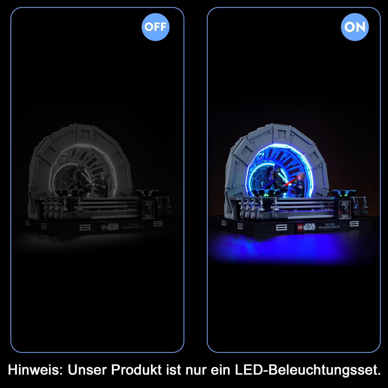 LocoLee Led Licht Set für Lego Thronsaal des Imperators, Led Beleuchtungs Set für Lego 75352 Star Wars Thronsaal des Imperators 75352 Emperor’s Throne Room Diorama - Nur Lichter Set, Kein Modell