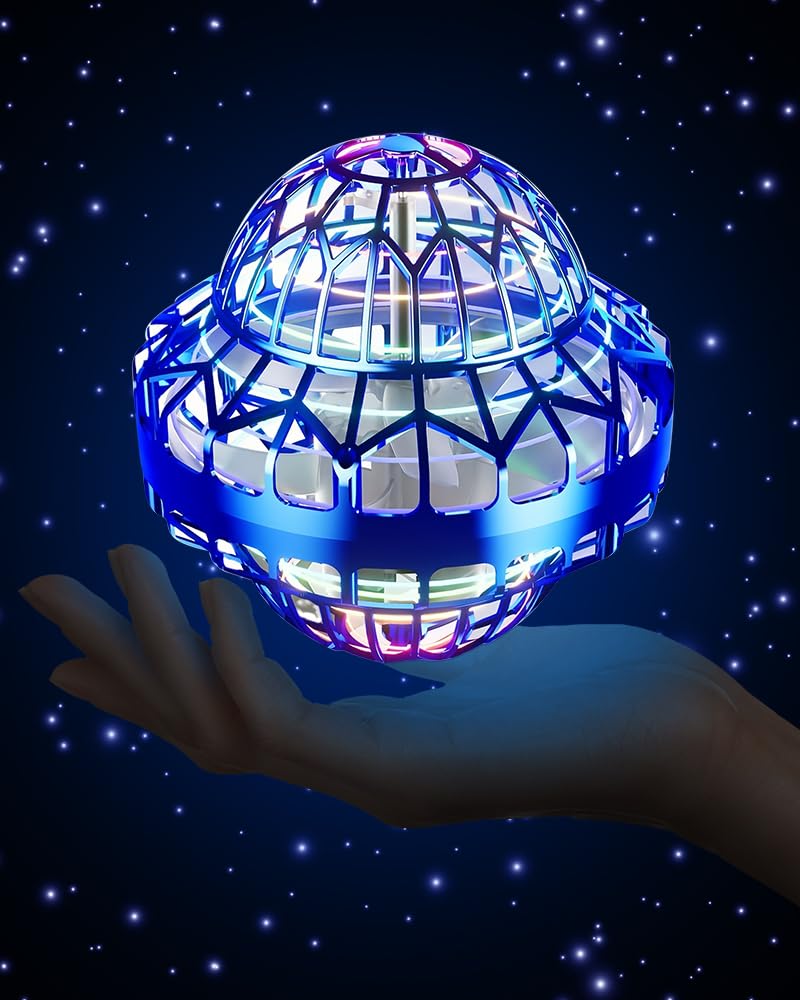 BELLALICHT Flying Ball, Magic Spinner, Boomerang, 360 Rotation, LED Lights, Indoor Outdoor Toy for Kids Adults