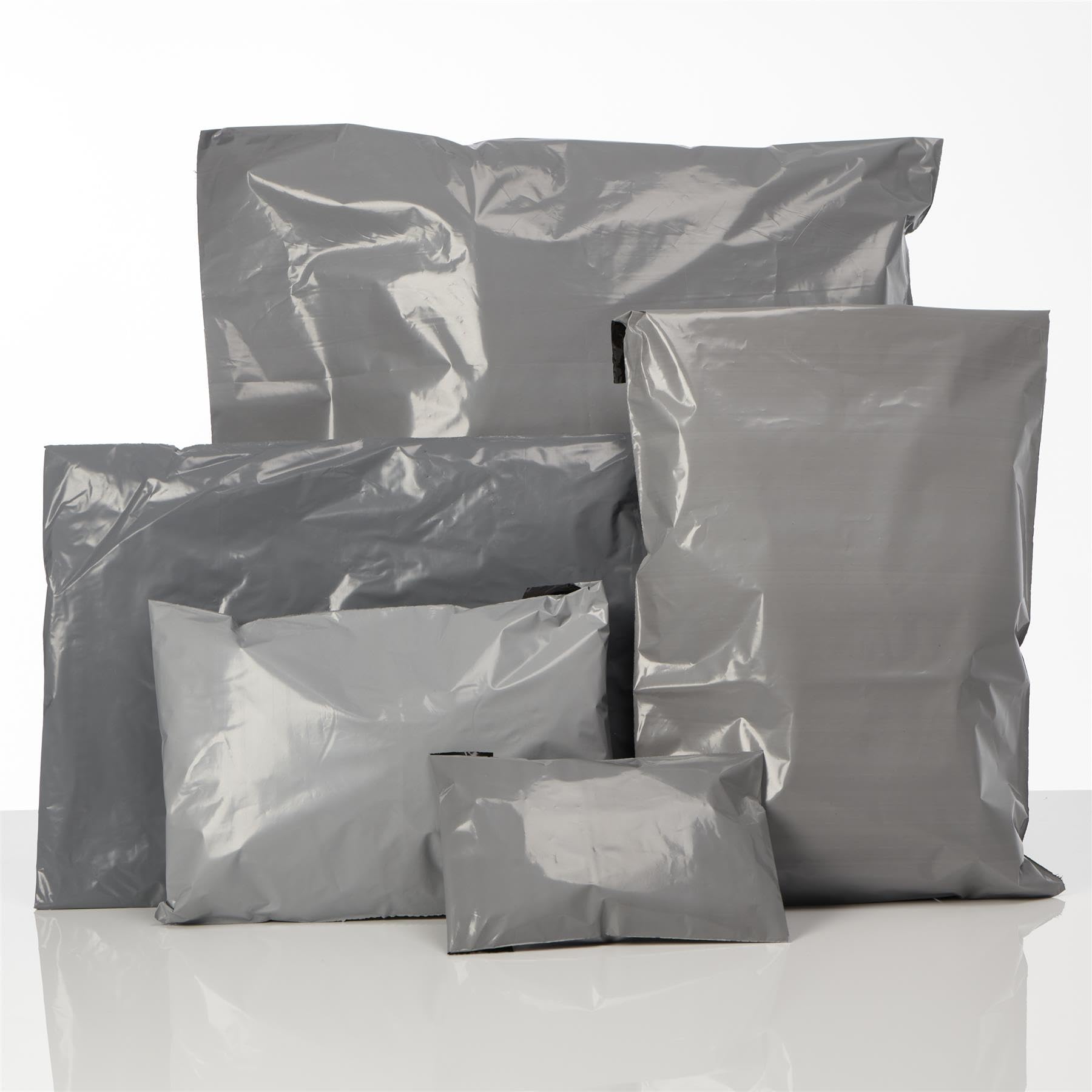 Packaging Products Online Grey - 200 X Plastic Mailing Postage Bags - 425Mm X 600Mm (17" X 24") - Strong Self Adhesive Seal