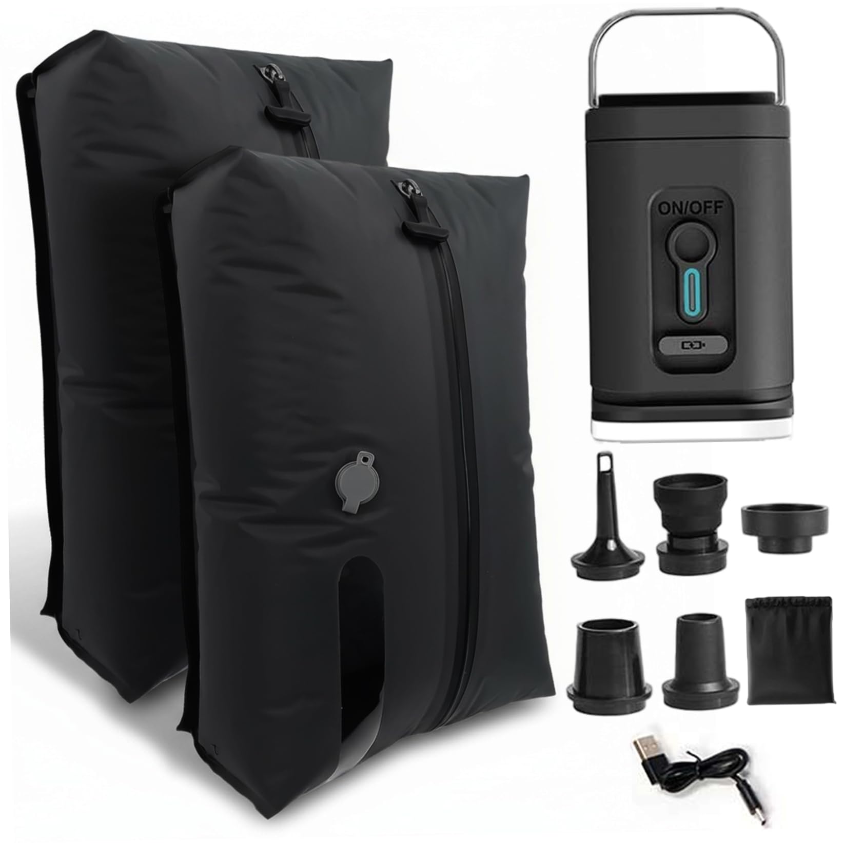 Sacs sous vide pour voyage, 2 paquets, sacs de Compression de 17l avec pompe à main, emballage étanche pour vêtements et bagages