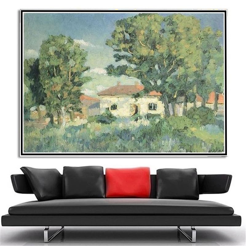 Amazon | カジミール・マレーヴィチの絵画「白い家のある風景」﹣Diy