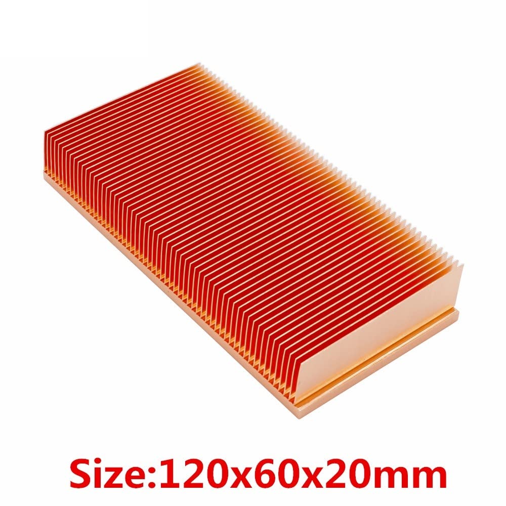 Ventole Dissipatore di Calore in Rame Puro 120x60x20mm Dissipatore di Calore Radiatore di Raffreddamento for Chip elettronico LED Dissipazione del Calore