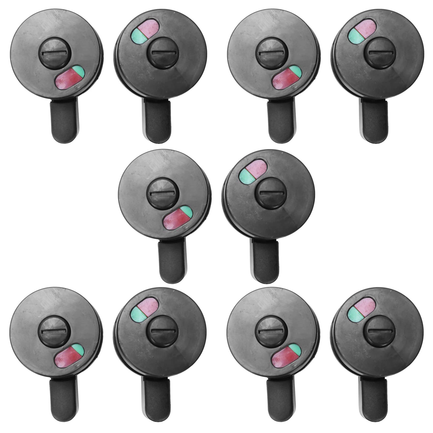 Jnchdghwa Green & Red 10Pcs Public Toilet Door Locking Rotating Red Green Indicator Knob Lock