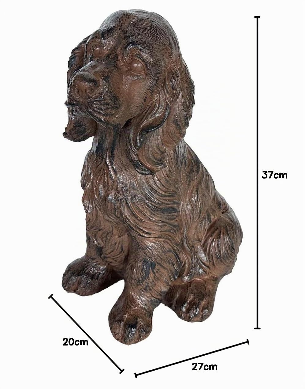 Générique Chien Cocker Statue Décoration extérieure de Jardin de 37cm