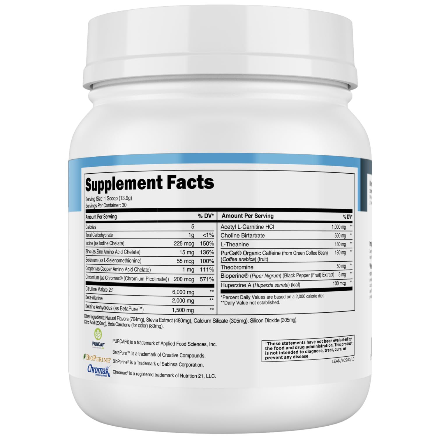 Transparent Labs Lean Pre-Workout - 30 Servings, Orange — Amazon image 7