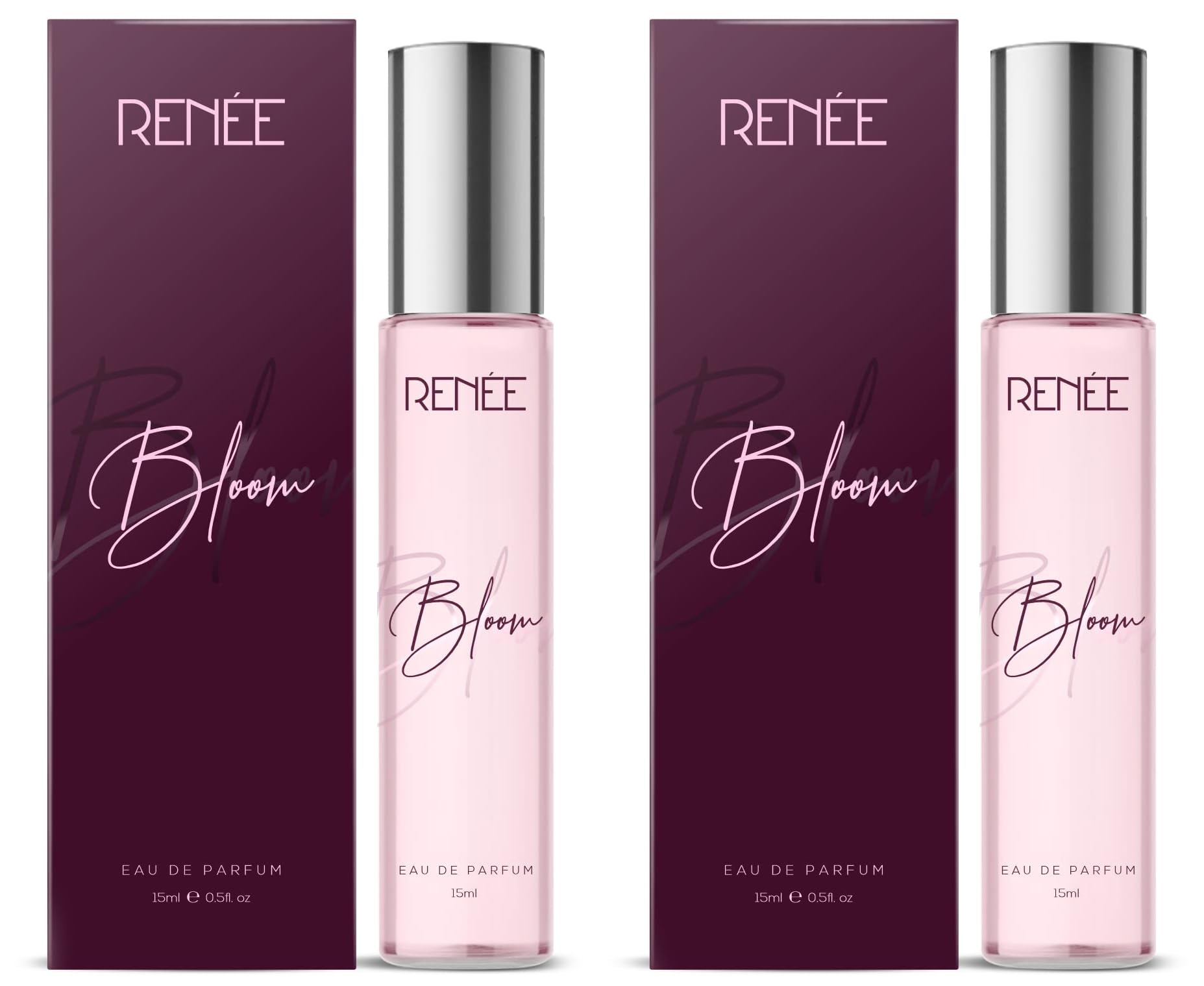 Eau De Parfum Bloom For Women, 15ml Premium Long Lasting Luxury Liquid Perfume, Notes Of Almond, Scent For All Occasions (Pack Of 2)