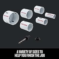 Vista 8 de CRAFTSMAN Kit de sierra perforadora, juego bimetálico, 7 piezas (CMAH1SET7)