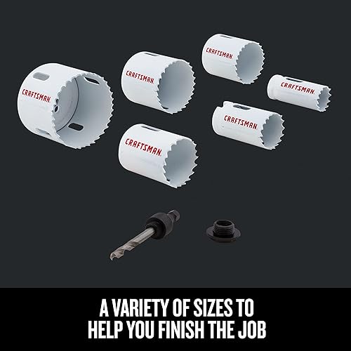 Miniatura 8 de CRAFTSMAN Kit de sierra perforadora, juego bimetálico, 7 piezas (CMAH1SET7)