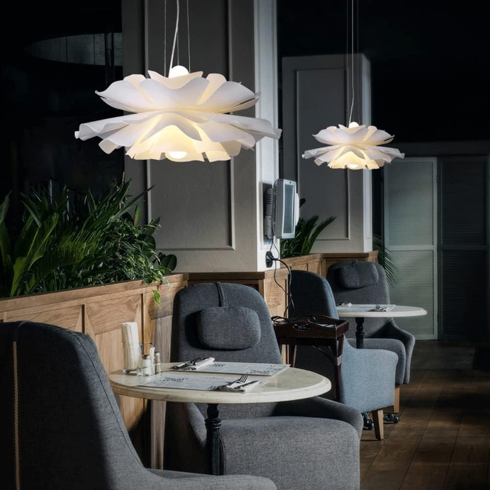 Nordic Petal Wisiorek Światła, Nowoczesna Osobowość Kreatywna E27 Żyrandol Oprawa do Sypialni Salonu Jadalni (60 cm)