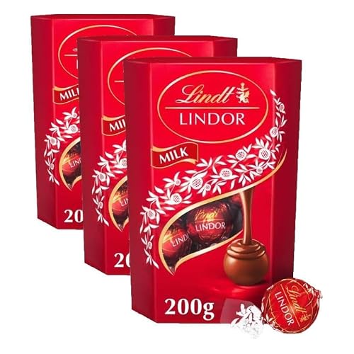 Image of Lindt Lindor Milk Chocolate Truffles Box - Approx 16 balls, 200g - Chocolate Truffles with a Smooth Melting Filling - Gift Present - Mother's Day, Birthday, Celebrations, Congratulations, Thank you