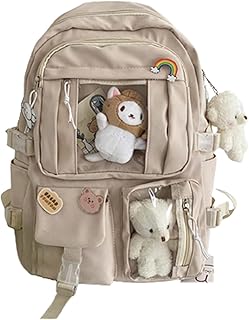 Zaino per Studenti delle Scuole Superiori di Grande capacità Ins Borsa da Scuola per Studenti delle Scuole Superiori Giapponesi Donna Coreana Chic Mori Girl