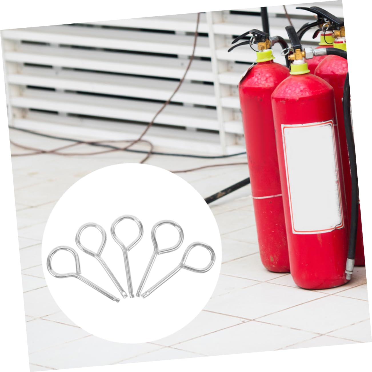 UKCOCO 150piezas Pasadores De Seguridad Para Extintores Accesorios De Mantenimiento Para Equipos De Protección Contra Incendios Diseño De Bloqueo Para Mayor Seguridad Emergencias