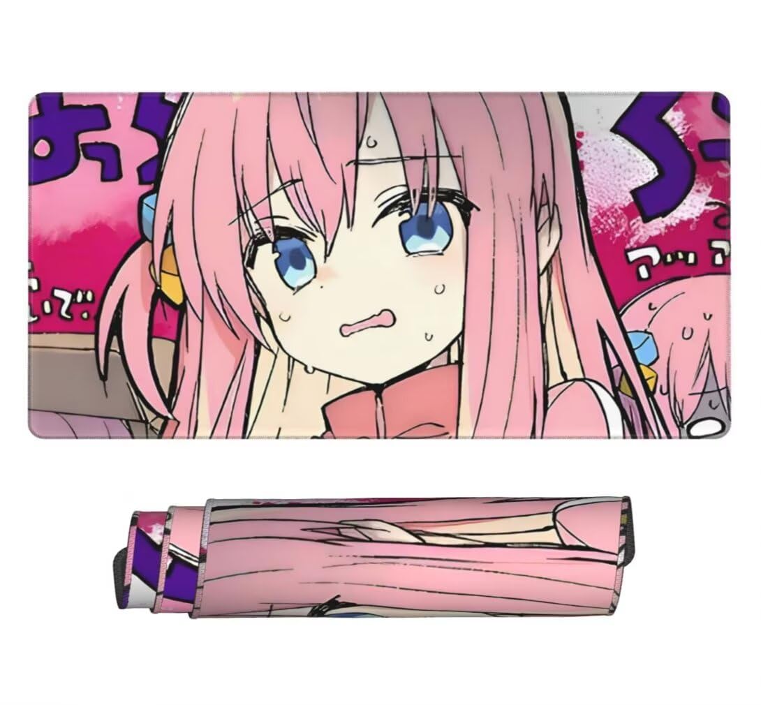 Tappetino Mouse Rosa, Mouse Pad XXL 1000 x 500 x 3 mm, Anime Tappetino Gaming Grande Sottomano Scrivania, Impermeabile Mousepad Lavabile con Base in Gomma Antiscivolo per Computer, PC, Laptop -MP1601