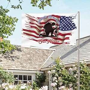 AVOIN colorlife Memorial Day Always Remember Our Heroes House Flag 3x5 FT Double Sided, Military Soldiers Patriotic Large Banner Yard Outdoor Flag AVOIN colorlife Memorial Day Always Remember Our Heroes House Flag 3×5 FT Double Sided Military Soldiers Patriotic Large Banner Yard Outdoor Flag