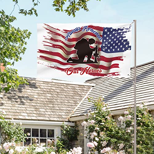 AVOIN-colorlife-Memorial-Day-Always-Remember-Our-Heroes-House-Flag-3×5-FT-Double-Sided-Military-Soldiers-Patriotic-Large-Banner-Yard-Outdoor-Flag AVOIN colorlife Memorial Day Always Remember Our Heroes House Flag 3×5 FT Double Sided Military Soldiers Patriotic Large Banner Yard Outdoor Flag