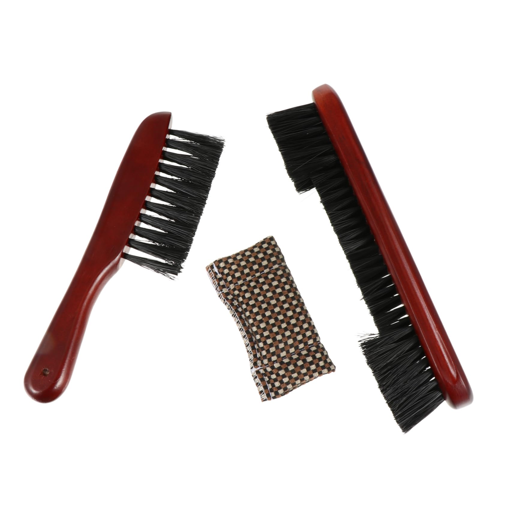 BCOATH Billiard Accessories Kit 2 Brush Set Rail Brush Cleaning Cloth Pool Table Cleaning Tool for Billiards