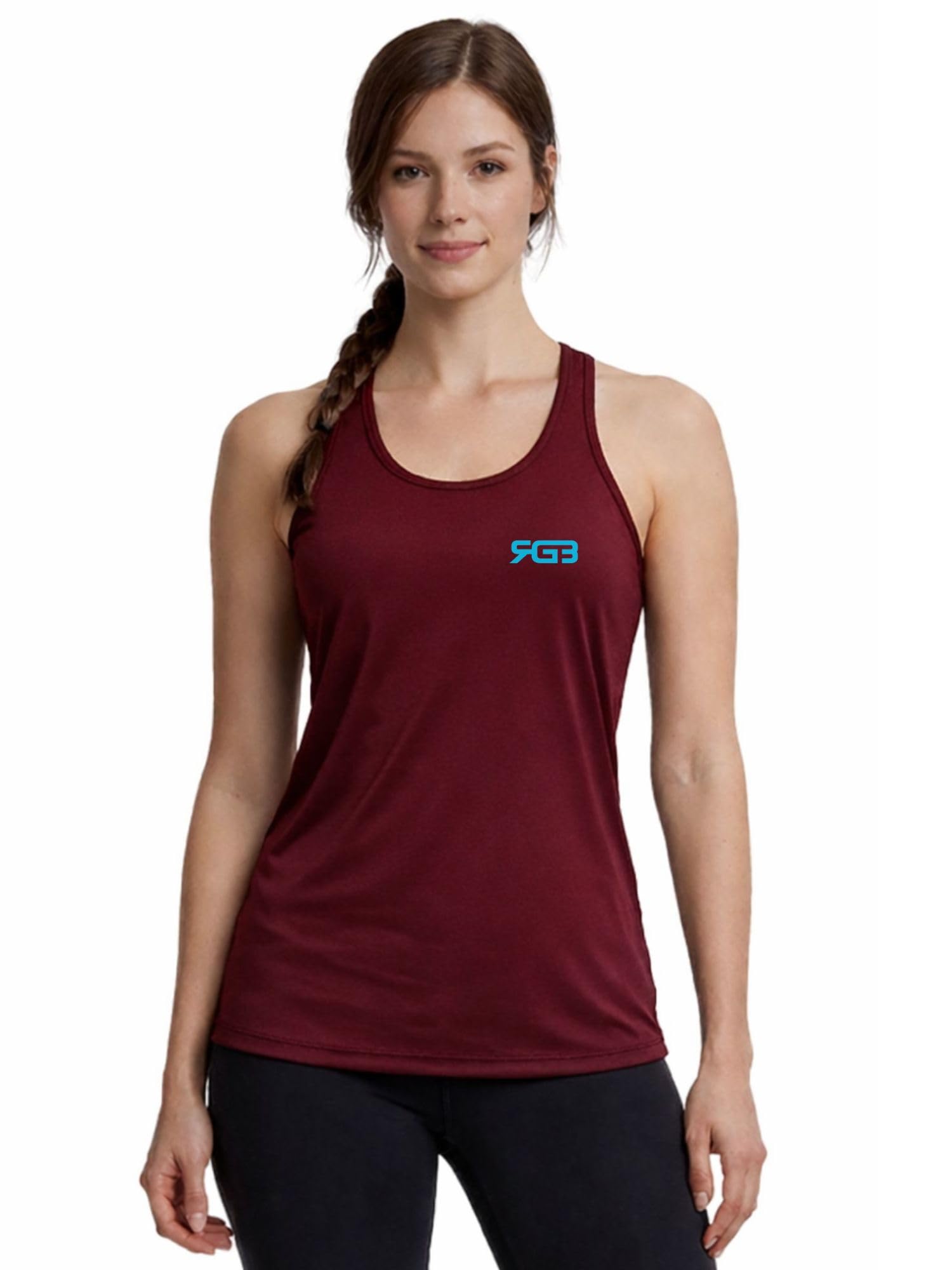 Women’s Racerback Gym Vest – Tank Top | Breathable Workout & Running Activewear-RGB Logo-image-0