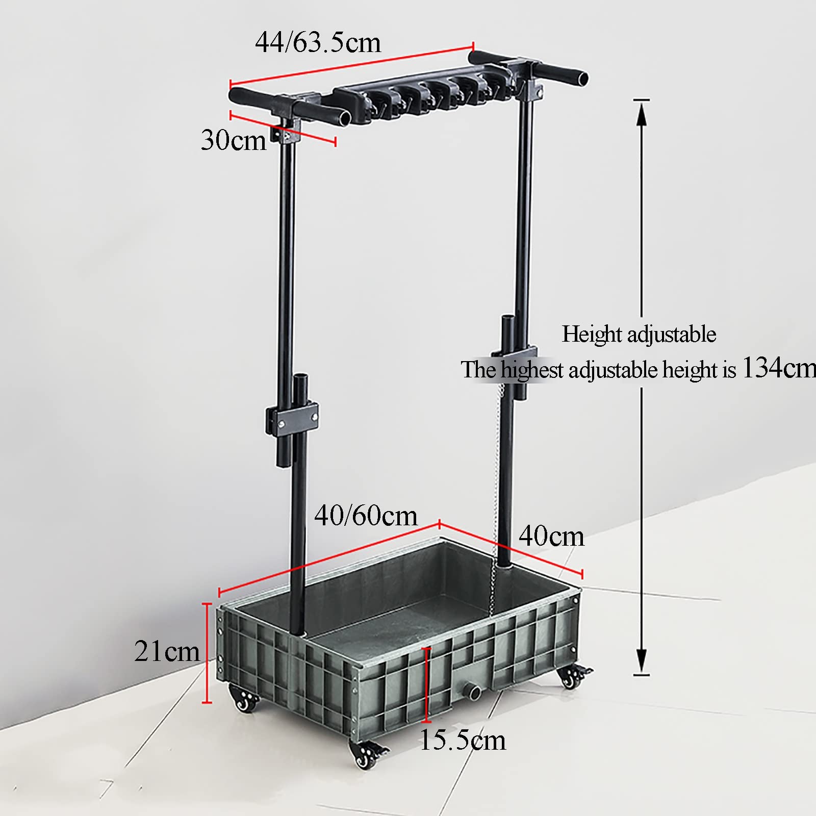 Escurridor De Fregonas De Suelo, Soporte para Escobas Y Fregonas, Soporte De Pared para Fregonas Y Escobas, Organizador De Artículos De Limpieza, Organizador De Escobas,10slots