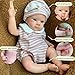 Yokyyi 13 inch Full Silicone Reborn Baby Doll, Realistic Real Eye Open Baby Girl Doll, Newborn Toddler for Ages