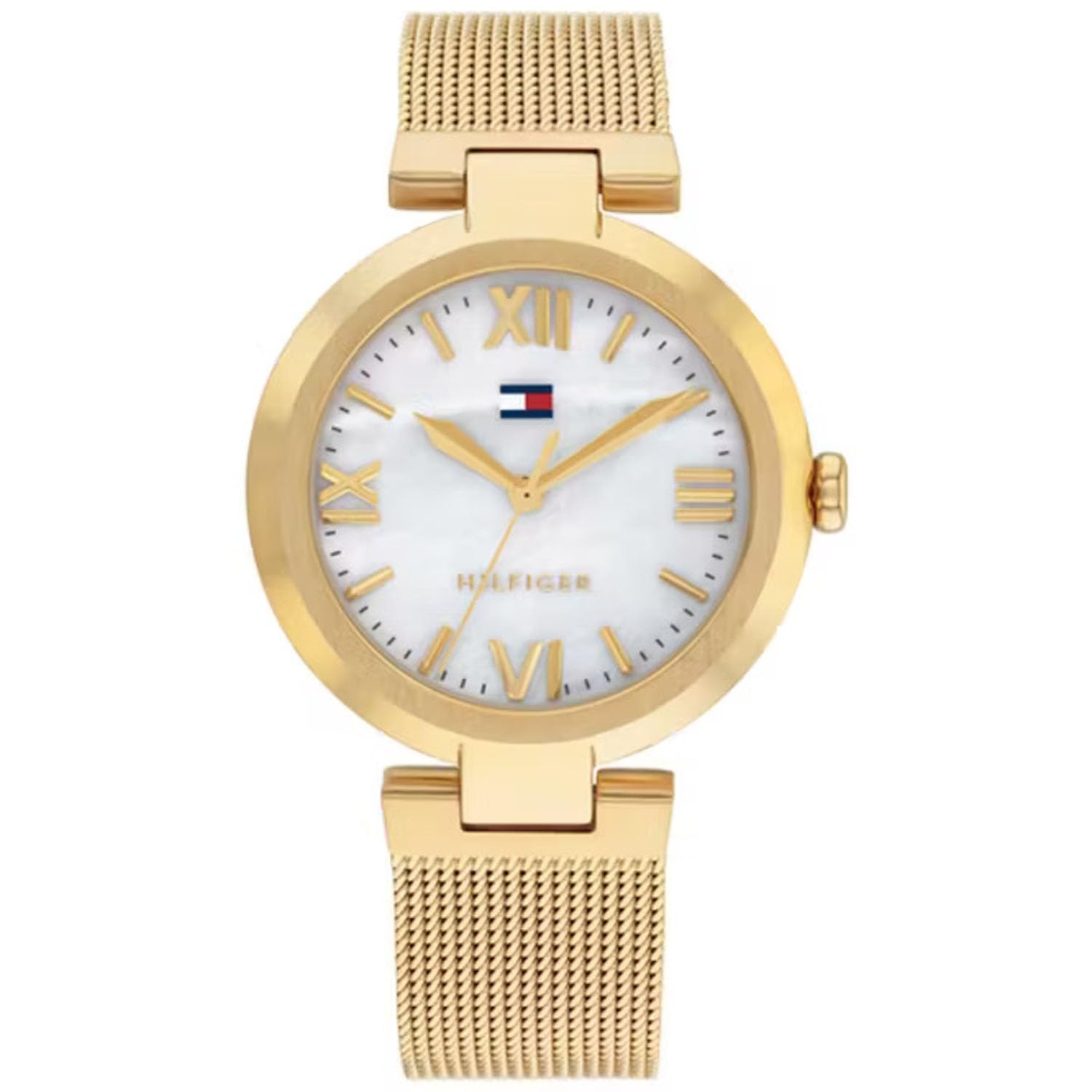 Alice with Qtz White Mother of Pearl Dial Gold Strap Watch for Women - TH1782634W-image-12