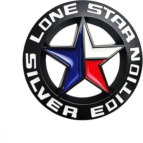 Miniatura 1 de OnlyYou.X Lone Star - Emblema de edición plateada con emblema de estrella solitaria, calcomanía de estrella solitaria para camioneta universal, 1