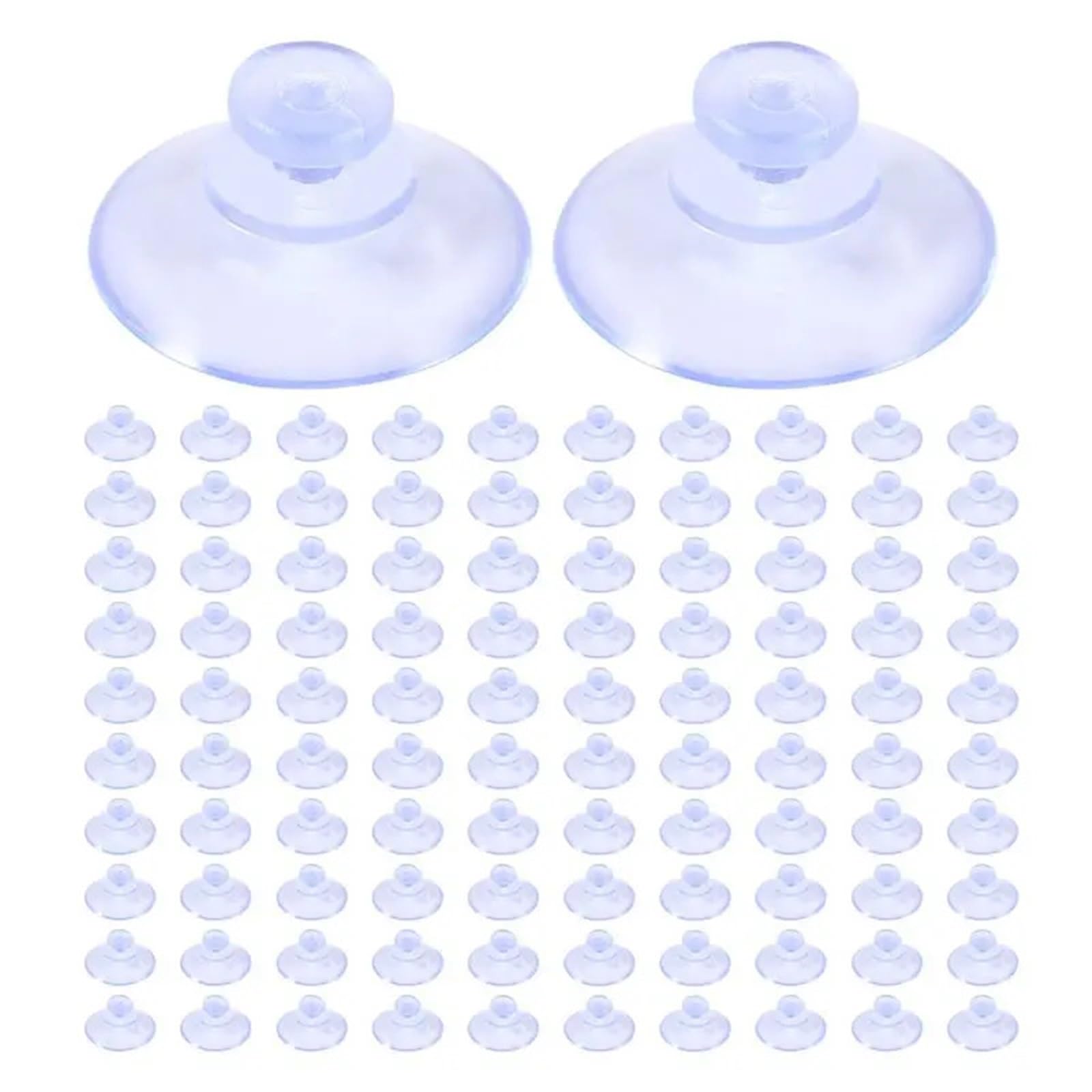 100 sztuk przezroczystych niebieskich przyssawek 20mm lepkiego PVC