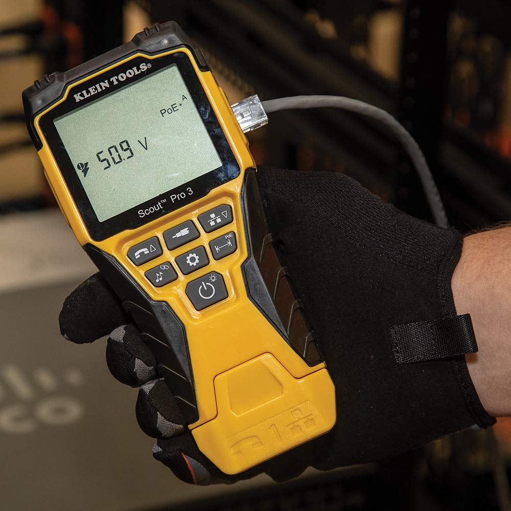 Klein Tools VDV501-853 Scout Pro 3 Cable Tester Kit | LAN Ethernet Coax Tester RJ11 RJ12 RJ45 | PoE Detection Wiremap Length Measurement | Test + Map Remote Kit