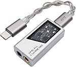 EPZ TP35 PRO Mini Portable IEM DAC Hi-Fi Decoder Headphone Amplifier Dongle USB-C to 3.5/4.4mm Dual CS43198 Chips, Supports High-Resolution PCM 32bit/384khz DSD 256 Audio, EQ Adjustment and Mic Calls