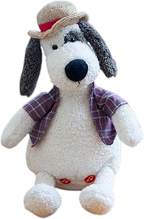 Kiboule Brinquedo de pelúcia falante cão de pelúcia para cantar música repetir dança brinquedo eletrônico interativo de pelúcia para crianças meninos meninas aniversário presente de feriado decoração par