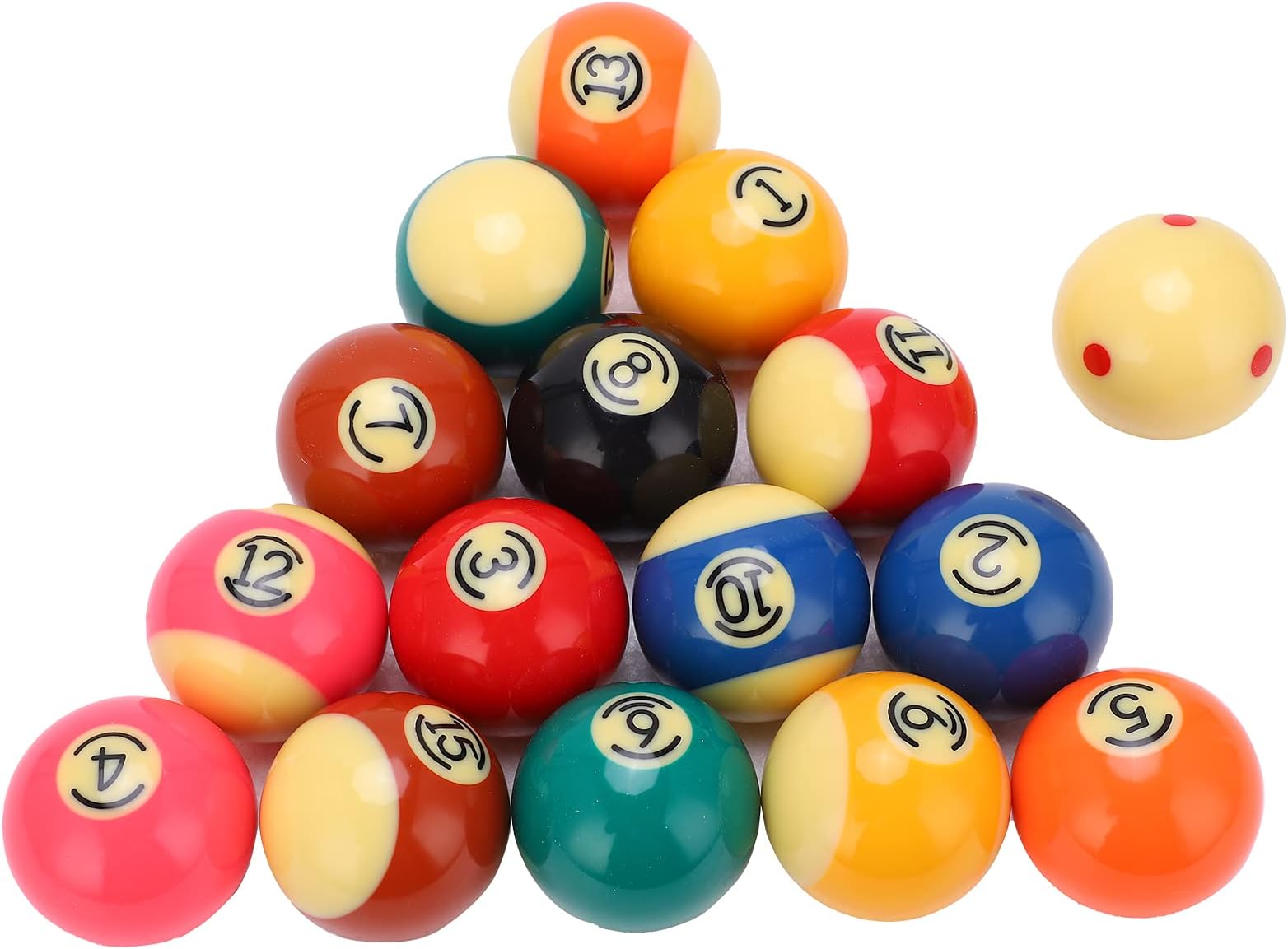 JUOPZKENN Resin American Style Billiards Set, Billiard Balls Set,American Style Billiards Set Advanced Coating Technology Pool Table Accessories Resin Large Size Billiard Ball