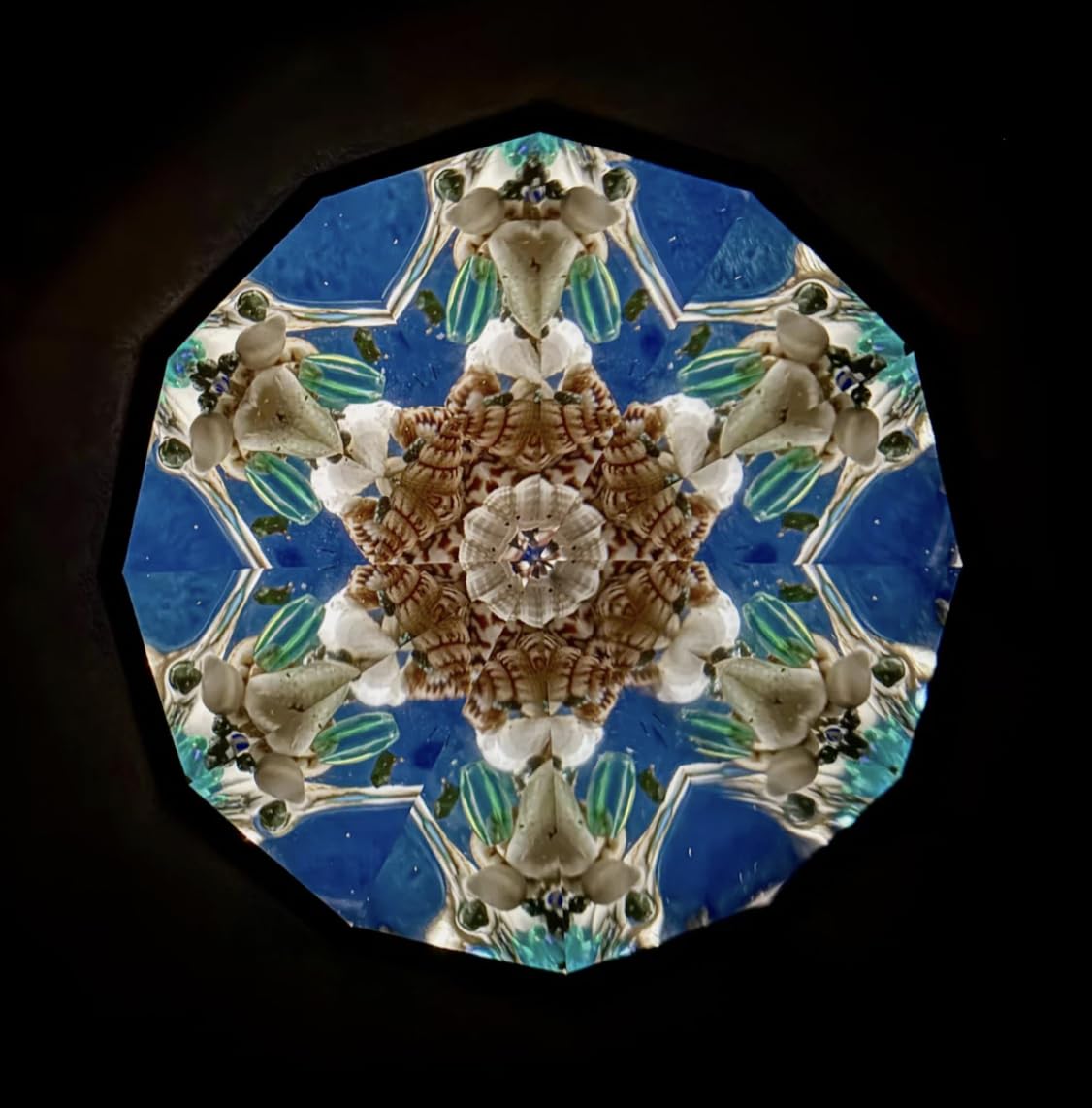 Kaléidoscope classique en laiton Seashells – Portée de qualité supérieure faite à la main en Israël par Roy Cohen, adulte à collectionner de 14 ans et plus