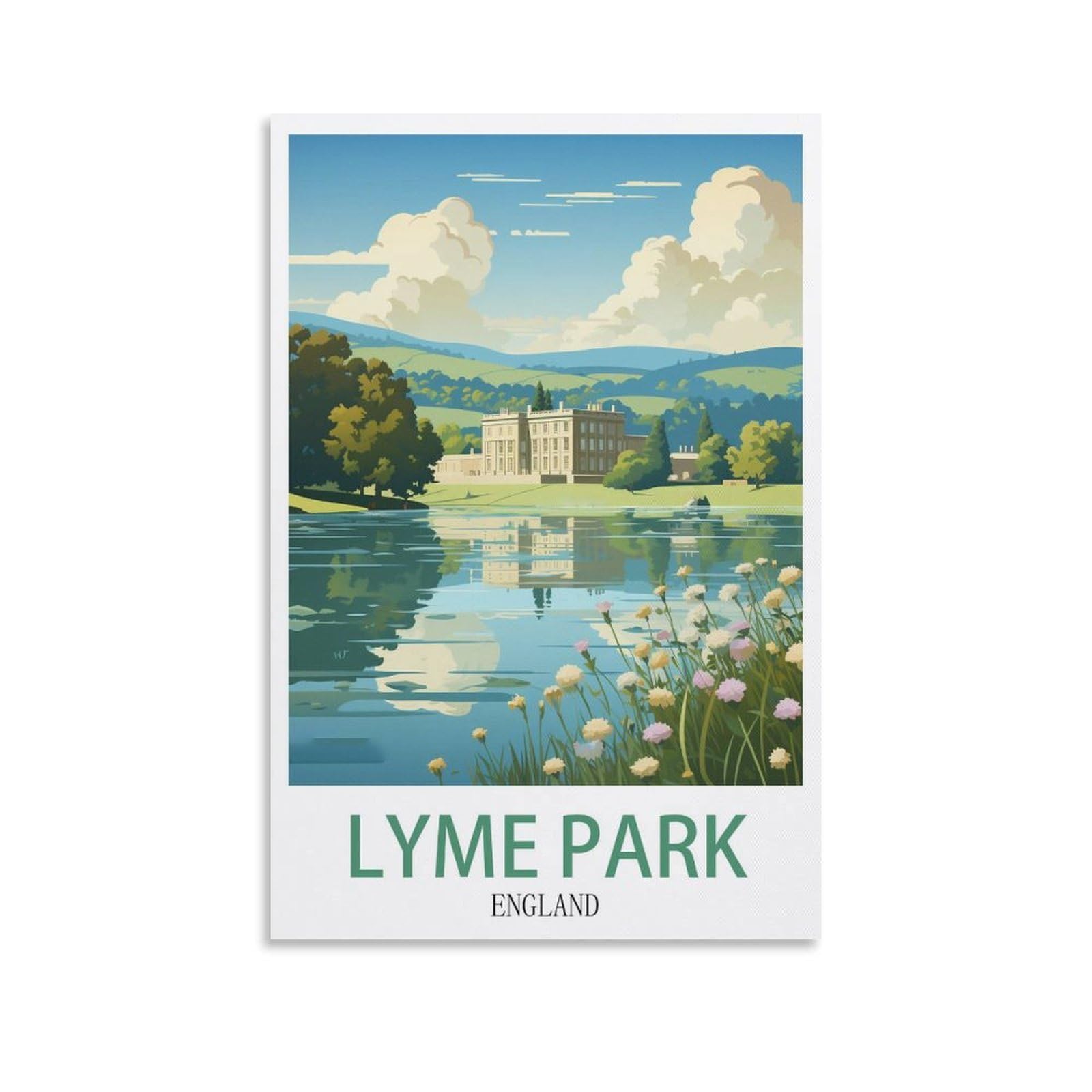 NAEGV DIY Hand Painted Oil Painting Kit Lyme Park England DIY Craft Oil Painting Art Kits for Adults, Home Wall Decor 40x50cm