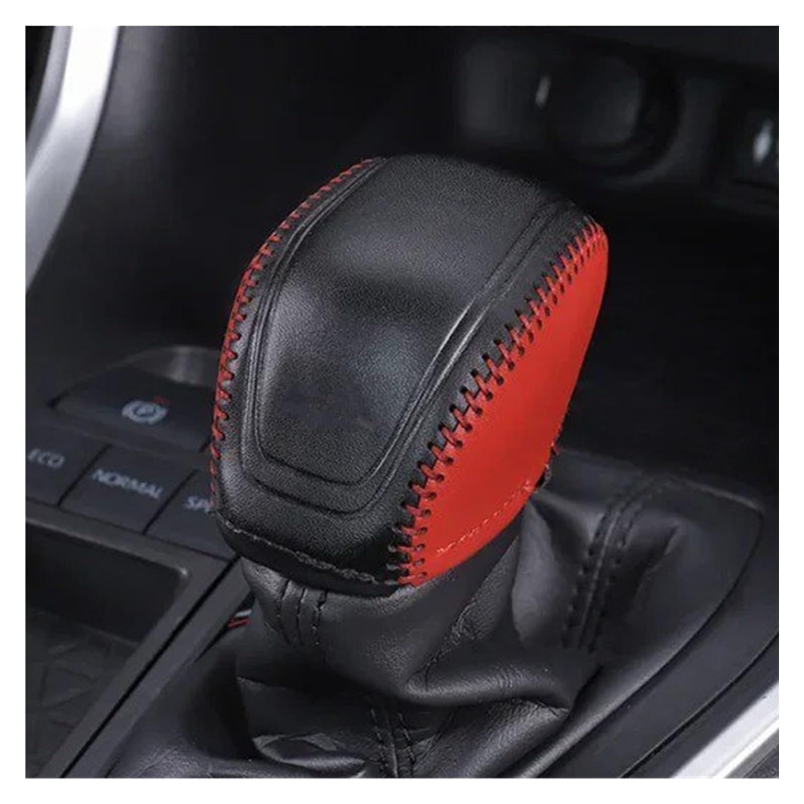 DWTNMEX Gear Shift Knob for Toyota for RAV4 XA50 2020-2023 Car Gear Shift Head Collars Knob Cover Protection Accessories(Red Black)