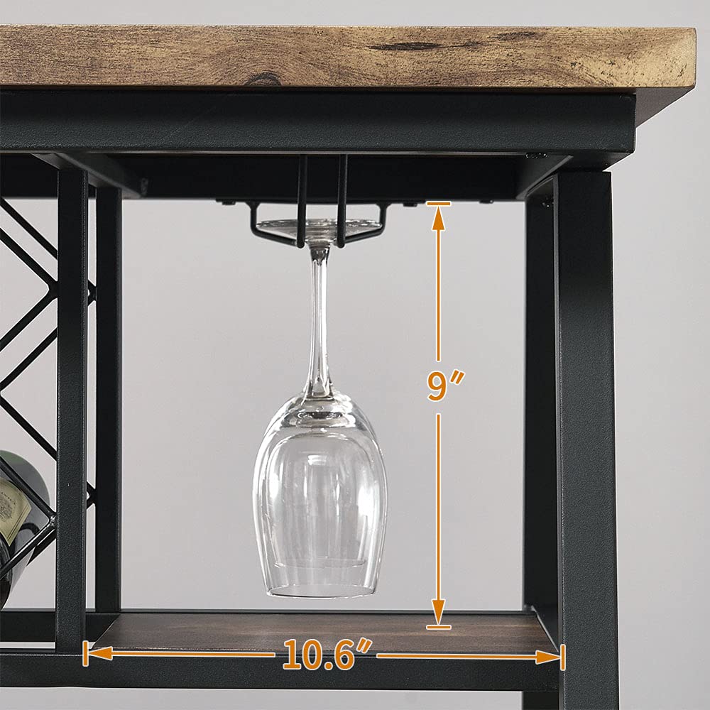 O&K FURNITURE 4Piece Counter Height Dining Room Table Set, Bar Table