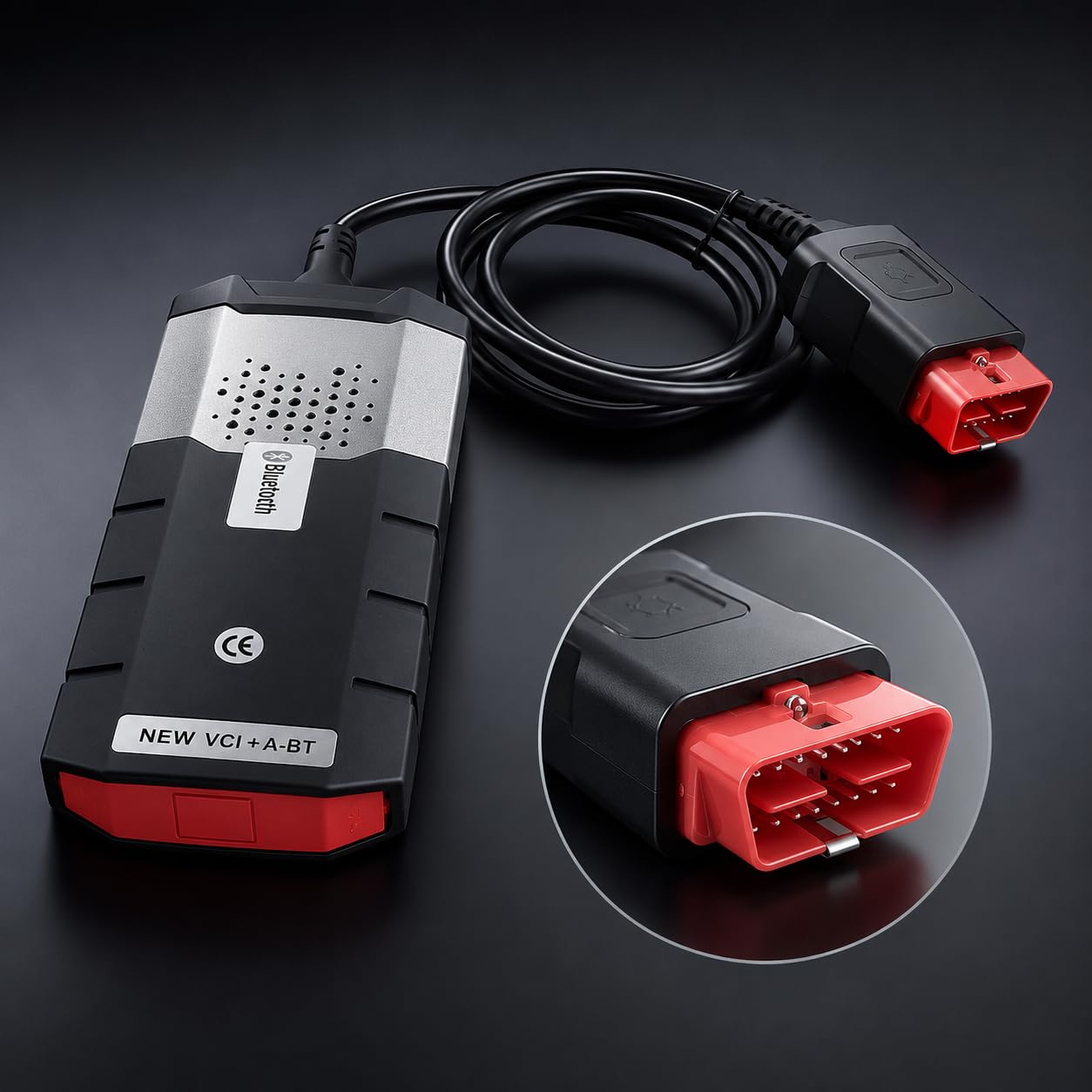 Skaner diagnostyczny OBD2 DS150E Bluetooth do samochodów osobowych i ciężarowych 12 V/24 V | OBDII/EOBD Awaryjne Czytnik | Kompatybilny z systemem Windows | VCI Multibrand