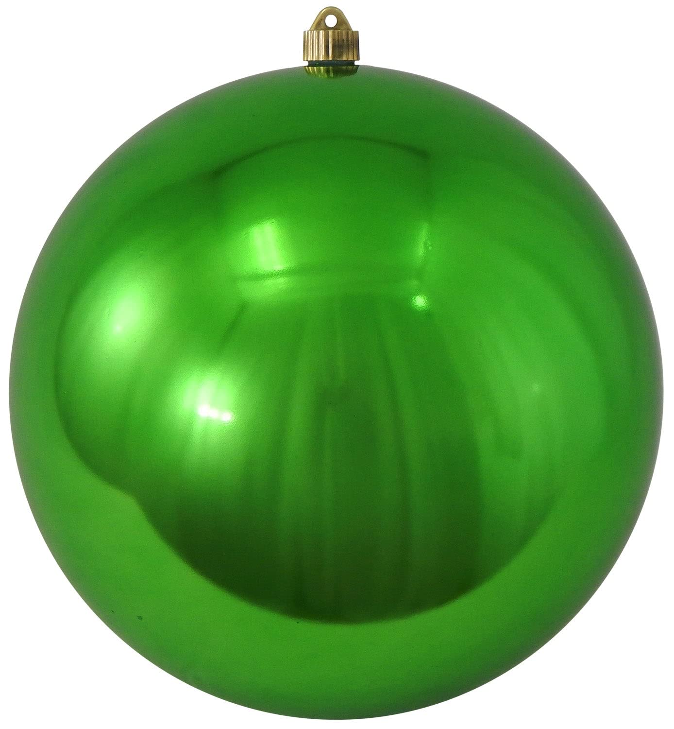 Christmas By Krebs 10" (250mm) Shiny Limeade Green [1 Piece] Extra Large Solid Oversized Huge Big Outdoor Plastic, UV Ball Ornament Hanging Tree Decorations