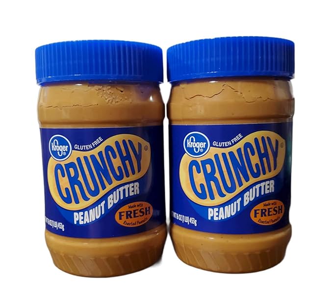 Kroger Crunchy Peanut Butter 16 oz (2 pack) Grocery & Gourmet Food