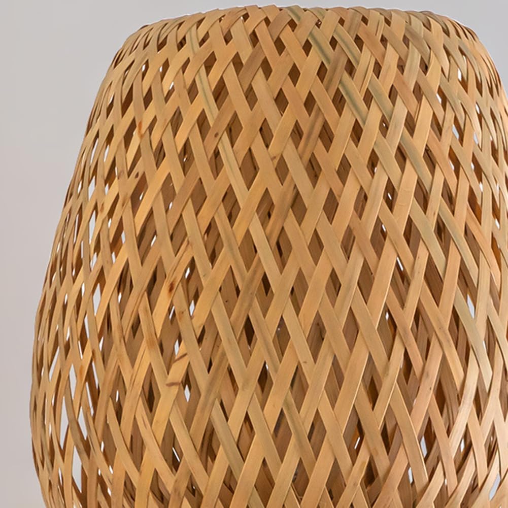 Lampa Ścienna LED Boho Wnętrze Złoto Ściemniacz Pilot Lampka Bohol Rattan Bez Podłączenia do Prądu Lampy Ściennej Retro Timer, 2 sztuki Bateria Lampa Salonowa Bambus Ręcznie Tkana USB Ładowalna
