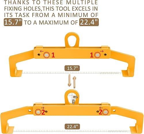 Miniatura 3 de Abrazadera de tambor vertical - Levantador para tambores de acero y plástico de 55 galones - Una abrazadera se adapta a todos - Capacidad de 1100