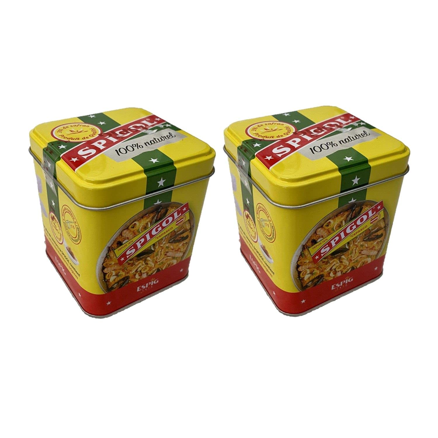 Set di 2 spezie a spirale naturale, confezione da 100 g