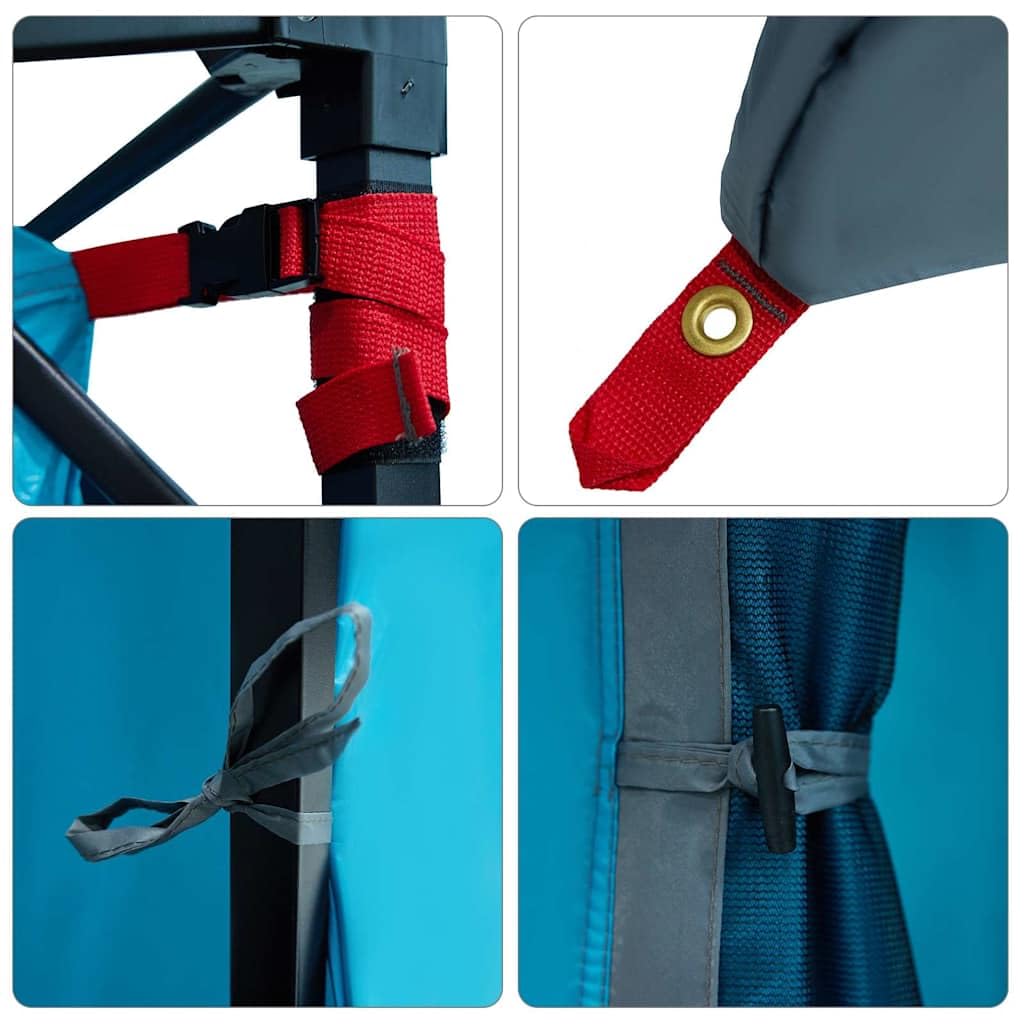 Innenzelt mit Dach aus TAFT Grün x x mit E-Port und Lichtaufhänger für Camping, Outdoor, Garten, Winddicht, leicht, mit Moskitonetz, inklusive Heringe und Tragetasche