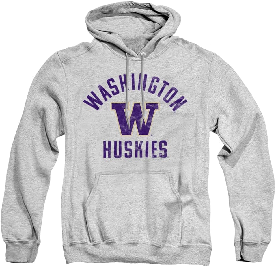 LOGOVISION University of Washington Official Huskies Logo Unisex Adult Pull-Over Hoodie