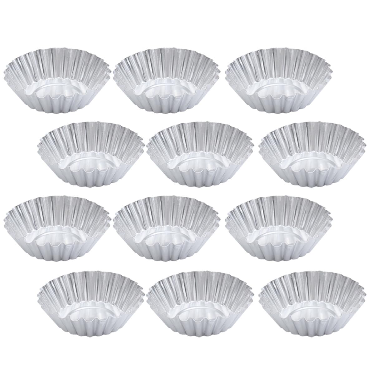 Moule à Tartelettes en Alliage D'aluminium 100 Pièces Argenté
