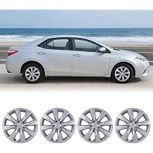 Winjet Hubcaps Wheel Covers for Toyota Corolla 16 4 Pieces for [2009-2019 Corolla] & [2009-2014 Toyota Matrix] Wheel Rim Covers, Heavy Duty ABS & PC 16 Inch Set of 4, Lacquer