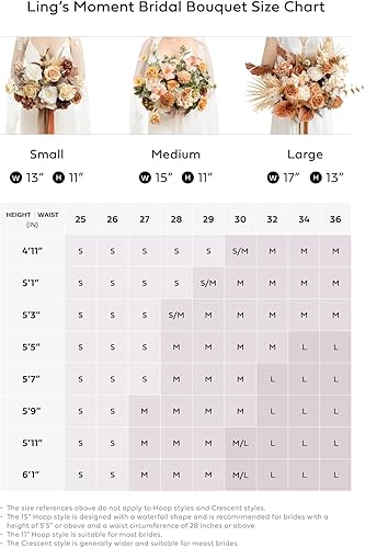 Miniatura 10 de Ling's moment - Ramos de flores artificiales de terracota para novia, ramos de novia de color naranja quemado para novia, ramo de flores de boda