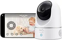 eufy Câmera E220 por anker, Câmera de Segurança Wi-Fi 360º, 2K, Babá Eletrônica, Visão Noturna, Audio de duas vias, Detecção de Movimentos, Trabalha com Alexa, Compatível HomeBase 3