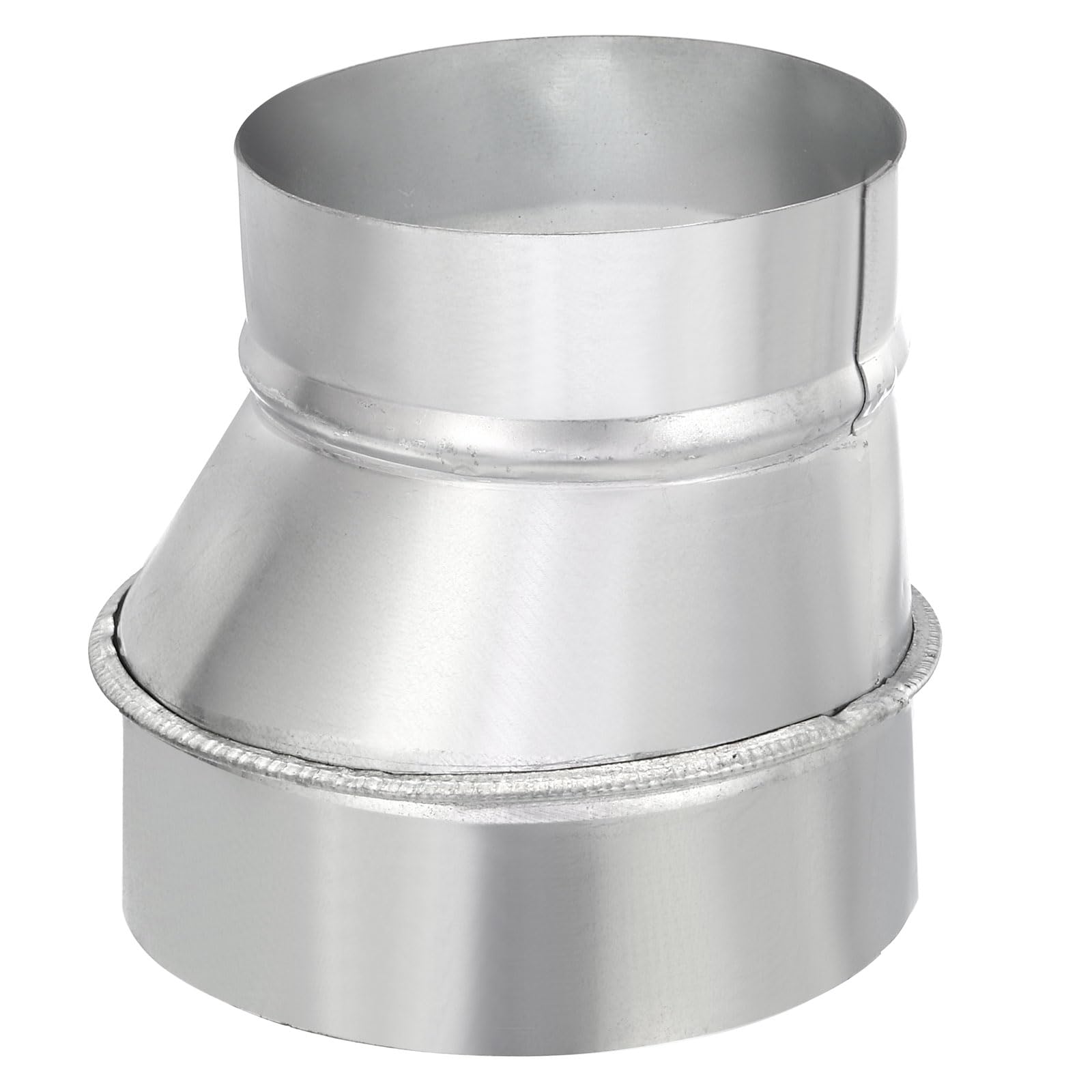Réducteur de conduit excentrique 5" à 4" en fer galvanisé adaptateur de ventilation rond